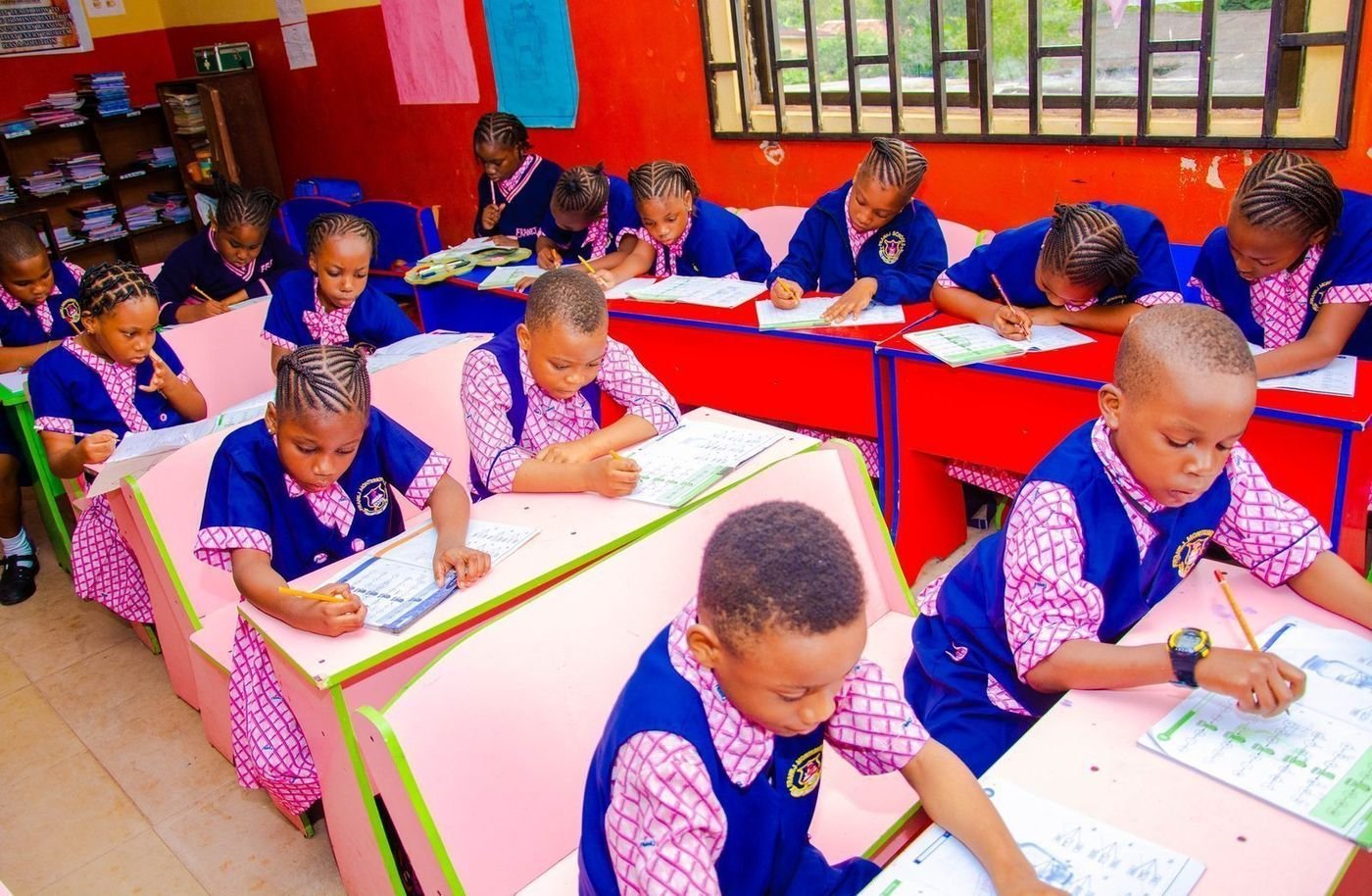 Pupils at work in the classroom
