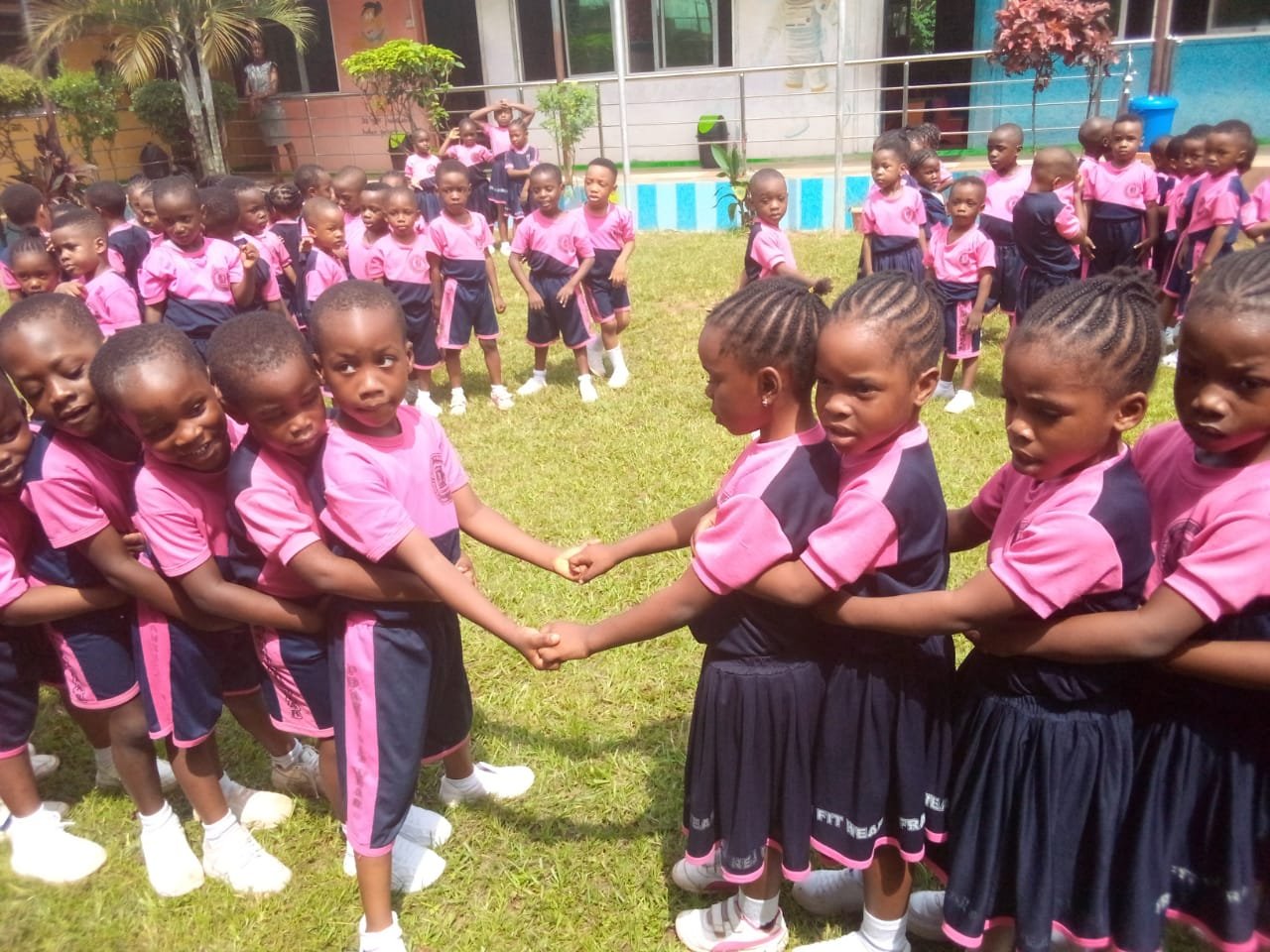 Pupils at play outdoors